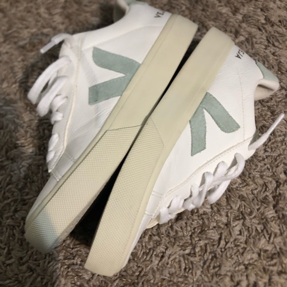 VEJA CAMPO CHROMEFREE LEATHER WHITE MATCHA sneakers - Picture 12 of 16